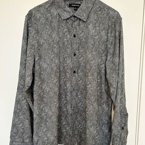 Kenneth Cole Men's Green Textured Button Down Shirt